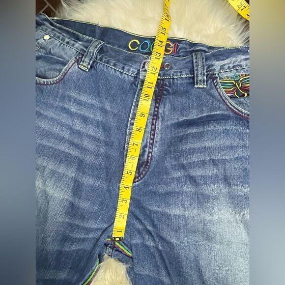 Coogi Australian Mens Jeans 42 x 35 Embroidered Baggy Hip Hop 90s Blue - Picture 11 of 12